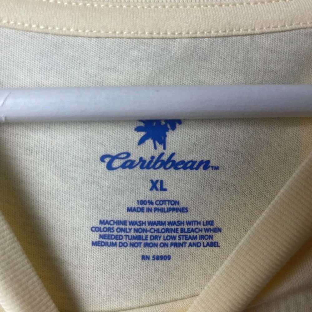 NEW Caribbean Men's  Light  Coral Locally Grown Island Blooms T-Shirt Size XL - Picture 6 of 9